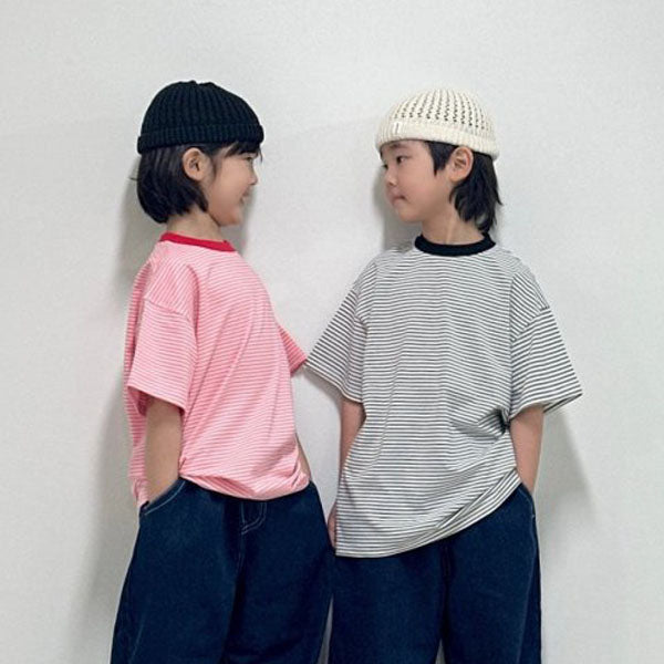 Five Short Sleeve Tee Korean juniors t-shirt in pink made in Korea