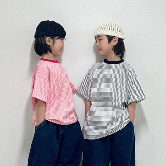 Five Short Sleeve Tee Korean juniors t-shirt in pink made in Korea