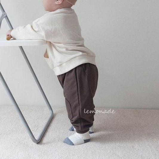 Dumpling Baggy Pants Korean infant pants in beige made in Korea