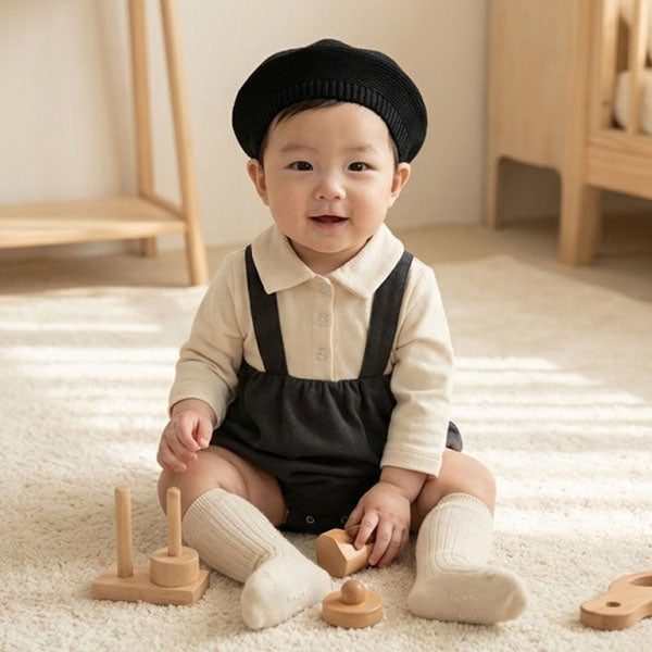 Buzz Bodysuit Korean infant bodysuit in one color made in Korea