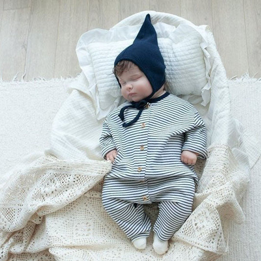 Buddy Romper Korean infant romper in mocha made in Korea