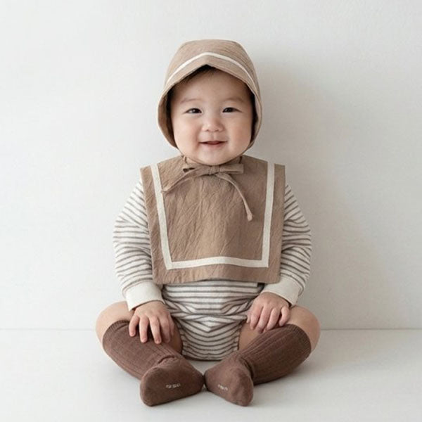Baro Bodysuit Korean infant bodysuit in mocha made in Korea