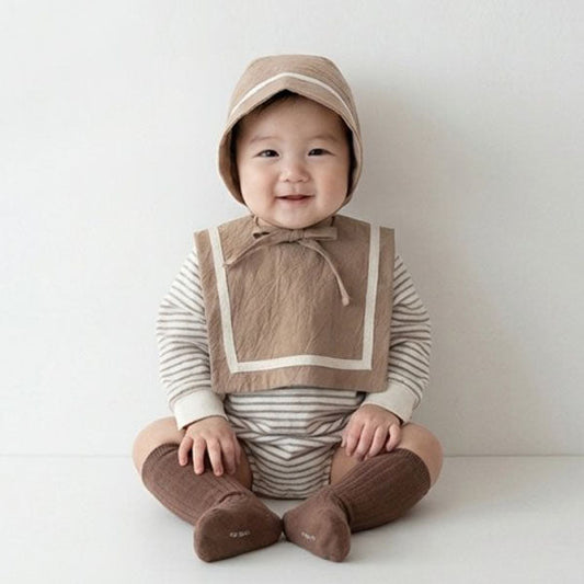 Baro Bodysuit Korean infant bodysuit in mocha made in Korea