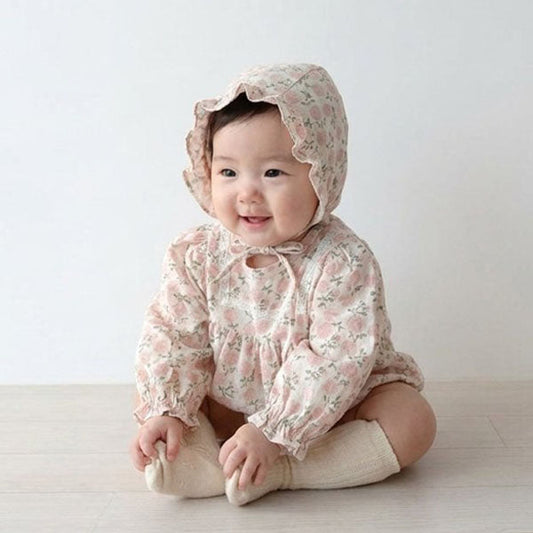 Versailles Bodysuit Korean infant bodysuit in pink made in Korea