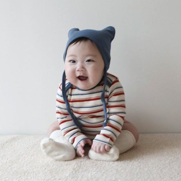 Como Bodysuit Korean infant bodysuit in red-blue made in Korea