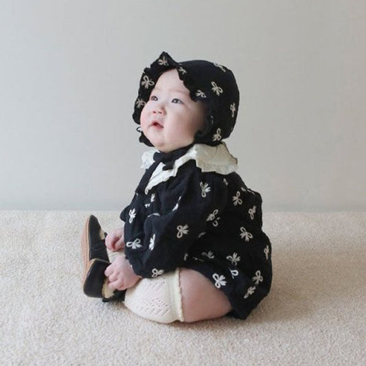 Ebony Bodysuit Korean infant bodysuit in cream made in Korea