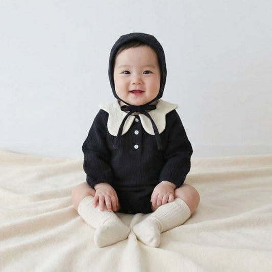 Songi Bodysuit Korean infant bodysuit in black made in Korea