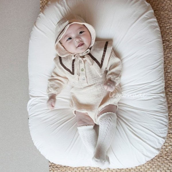 Mocha Bodysuit Korean infant bodysuit in brown made in Korea