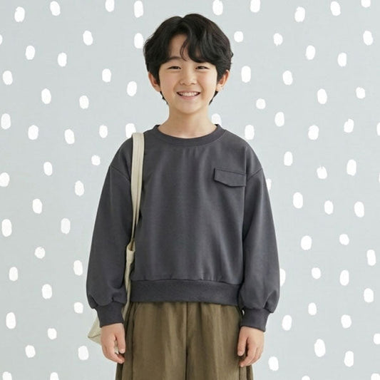 It's Cool Sweatshirt Korean toddler sweater in cream made in Korea