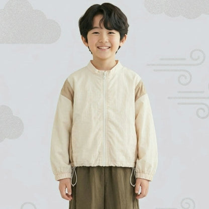 Windbreaker Jacket Korean toddler jacket in cream made in Korea