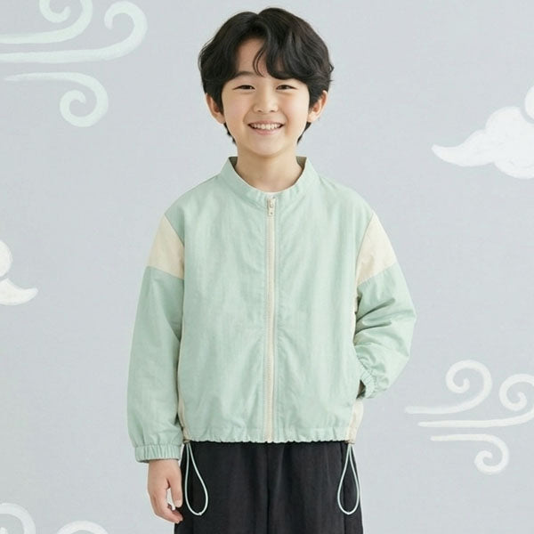 Windbreaker Jacket Korean toddler jacket in cream made in Korea