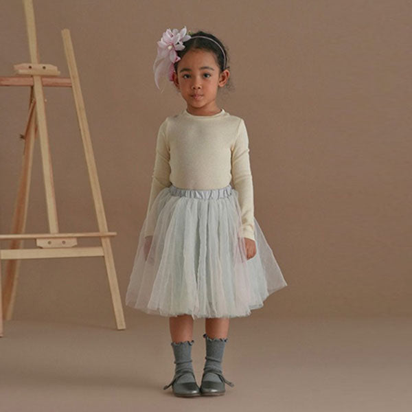 Color Veil Skirt Korean kids skirt in pink made in Korea
