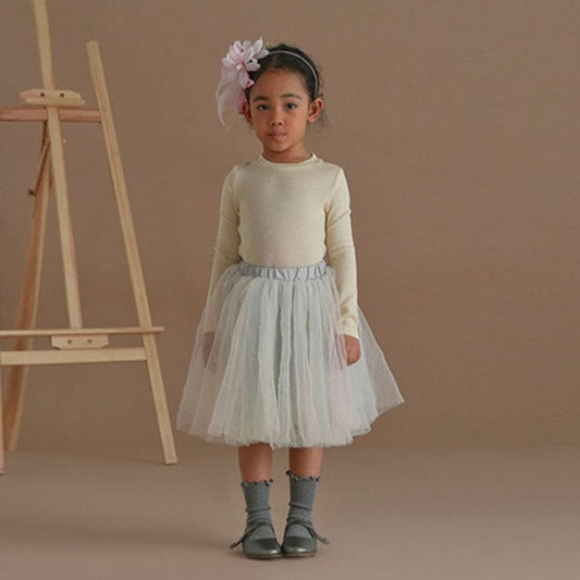 Color Veil Skirt Korean kids skirt in pink made in Korea