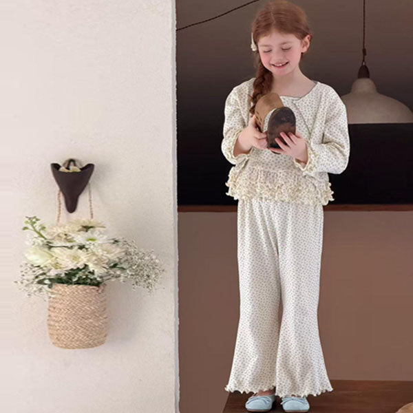 6005 Set Korean toddler set in cream made in Korea