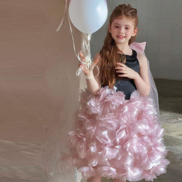 6007 Dress Korean toddler dress in solid color made in Korea