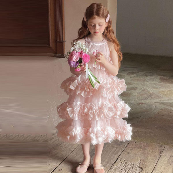 6010 Dress Korean toddler dress in pink made in Korea