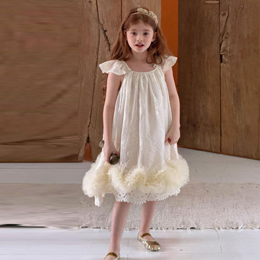 6011 Dress Korean toddler dress in solid color made in Korea