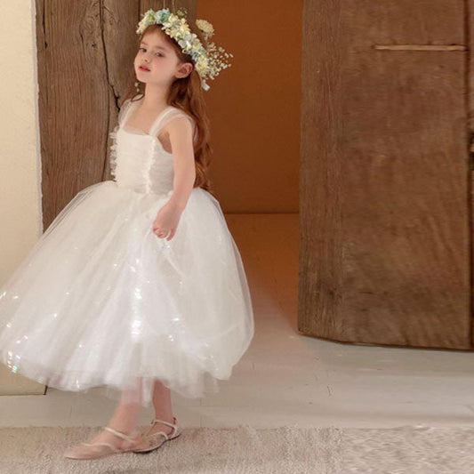 6020 Dress Korean toddler dress in solid color made in Korea