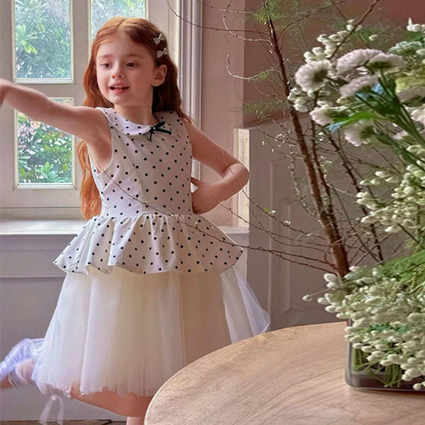 6033 Dress Korean toddler dress in solid color made in Korea