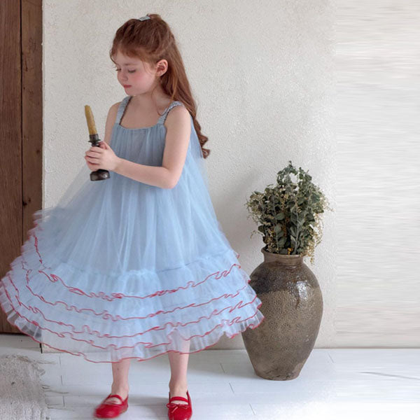 6050 Dress Korean toddler dress in solid color made in Korea