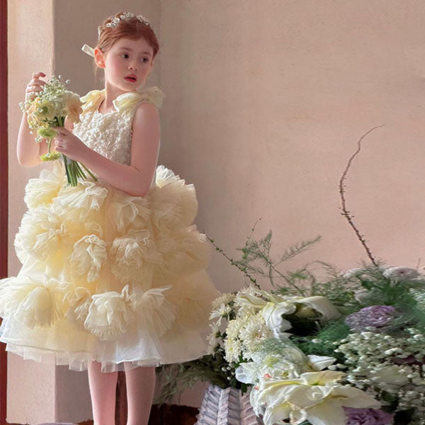 6061 Dress Korean toddler dress in solid color made in Korea