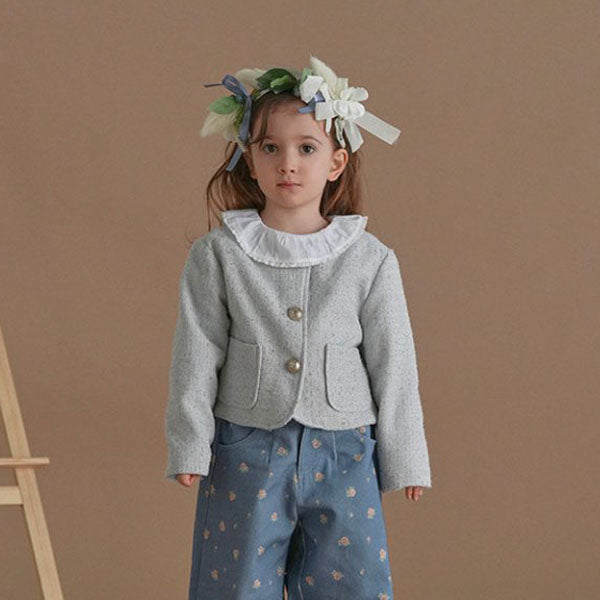 Eclat Tweed Jacket Korean toddler jacket in pink made in Korea