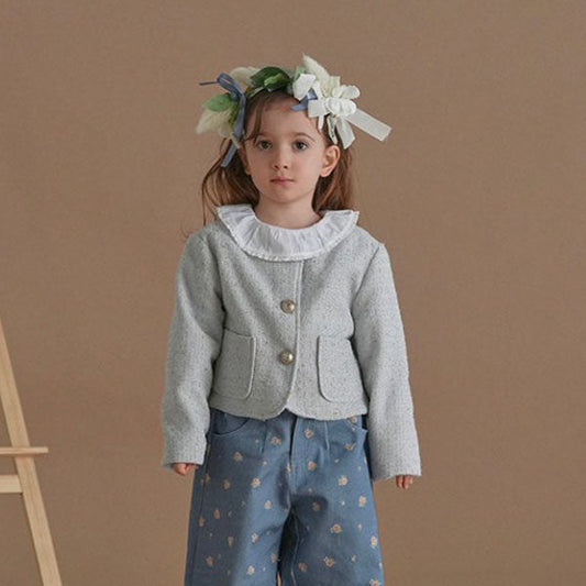 Eclat Tweed Jacket Korean toddler jacket in pink made in Korea