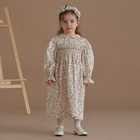 Lea Liberty Dress Korean toddler dress in o_c made in Korea