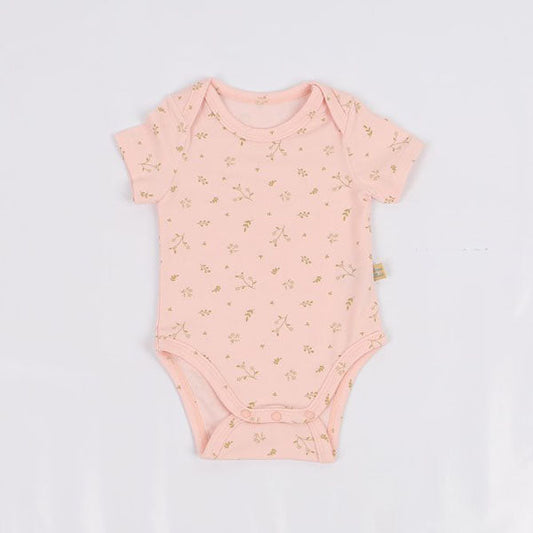 SS Butter Floral Bodysuit Korean infant bodysuit in white made in Korea