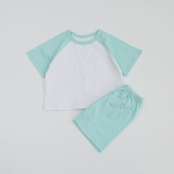 SS Cotton Raglan Top & Bottom Set Korean toddler loungewear in yellow made in Korea
