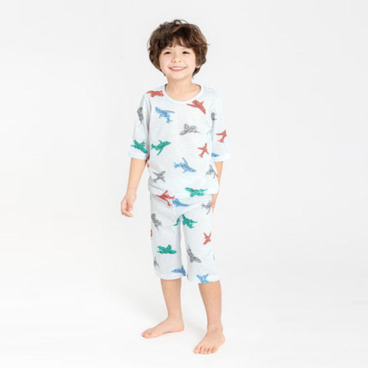 3/4-Length Jacquard - Air Fran Korean toddler loungewear in air friend made in Korea