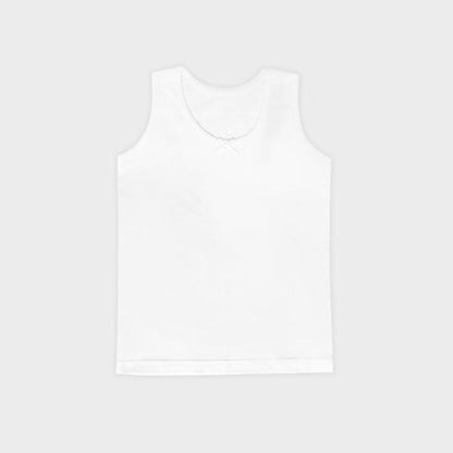 Modal Sleeveless Undershirt - CM White Korean toddler underwear in cm white(girl) made in Korea