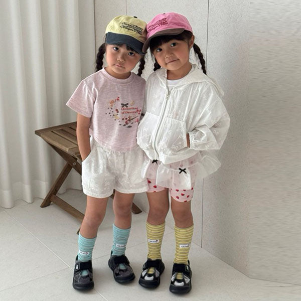 Lace Shorts Korean toddler shorts in ivory made in Korea