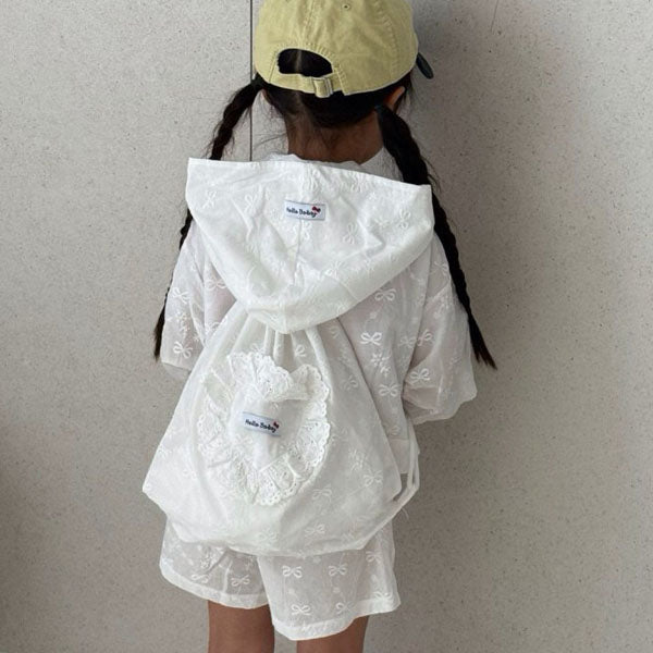 Lace Bag Korean toddler accessory in ivory made in Korea