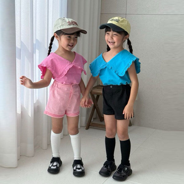 Tape Shorts Korean toddler shorts in pink made in Korea