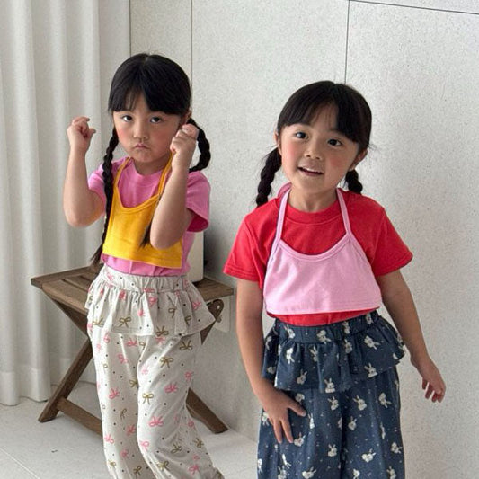Kiss Tee Korean toddler t-shirt in pink made in Korea
