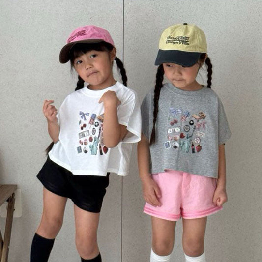 Dollar Tee Korean toddler t-shirt in ivory made in Korea