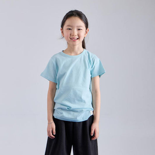 Heart Color Short Sleeve Tee Korean infant t-shirt in yellow made in Korea