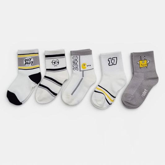 1648 Gray 5-Piece Set Korean toddler accessory in 5 colors 1 set made in Korea