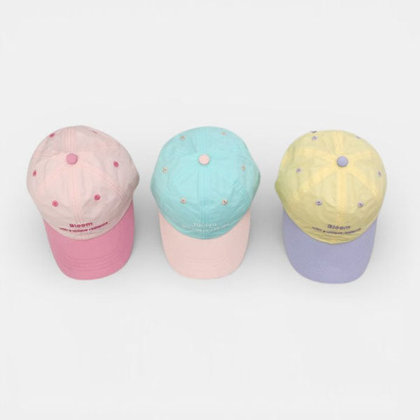 Macaron Bloom Color-Block Cap Korean kids accessory in mint made in Korea