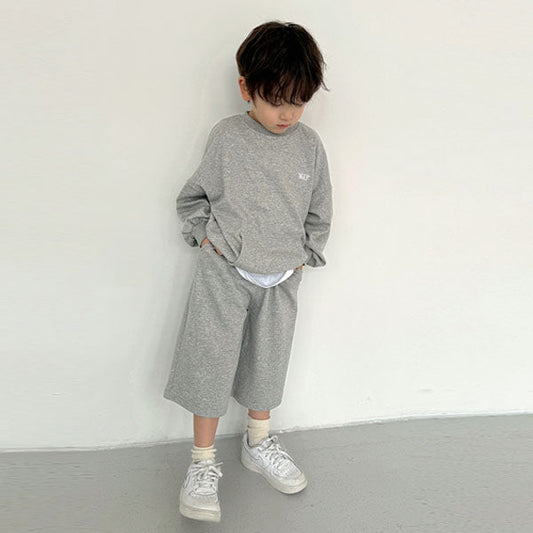 WAY Cropped Set Korean toddler set in black made in Korea