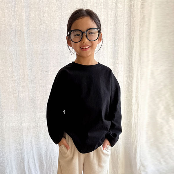 Macaron Tee Korean toddler t-shirt in black made in Korea