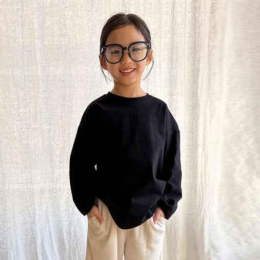 Macaron Tee Korean toddler t-shirt in black made in Korea