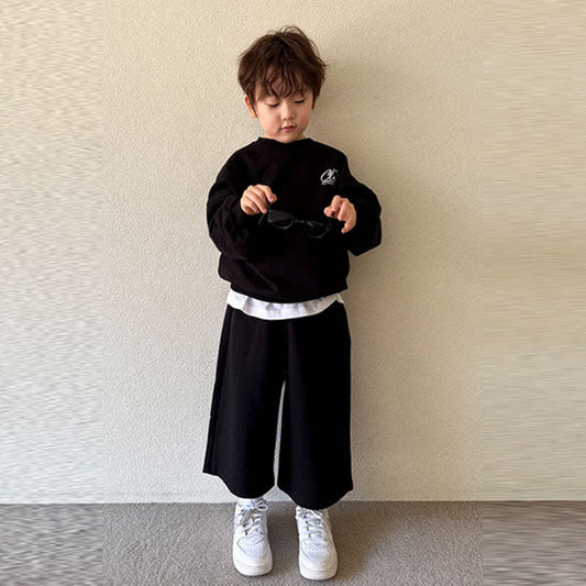 Explore 7 Shorts Set Korean toddler set in black made in Korea