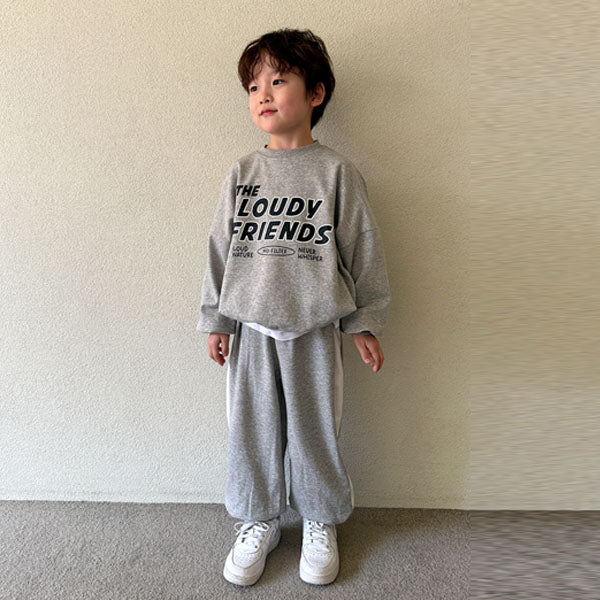 The Rudy Color-Block Set Korean toddler set in heather made in Korea