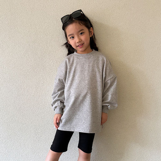 Reaction Up Panel Sweatshirt Korean toddler sweater in black made in Korea