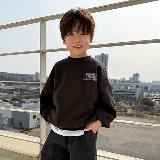 Creative Sweatshirt Korean toddler sweater in green made in Korea