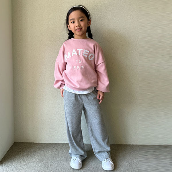 Soft Daily Ribbed Pants Korean toddler pants in black made in Korea