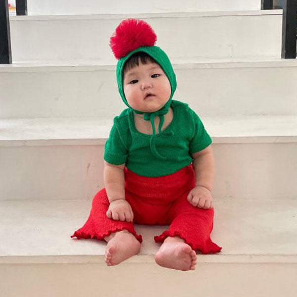 Kids Carnation Set Korean toddler set in solid color made in Korea