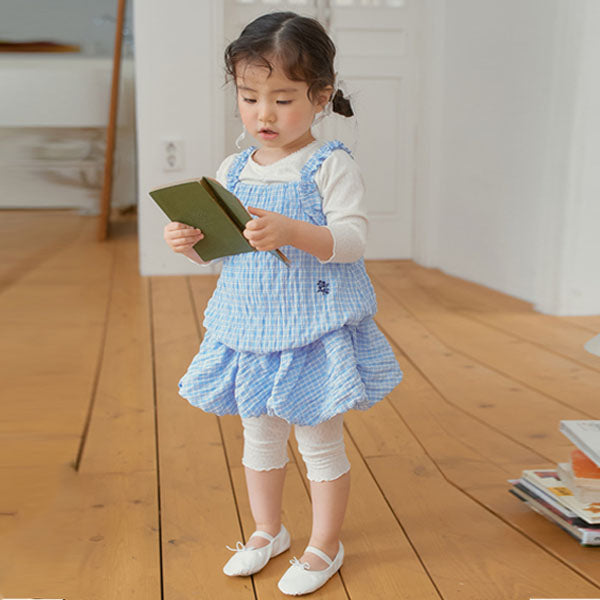 Balloon Sleeveless Dress Korean toddler dress in beige made in Korea